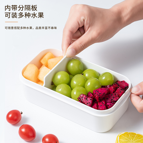 現貨－日式透明分格便當盒 日式沙拉水果盒 密封微波飯盒 (顏色隨機出貨)