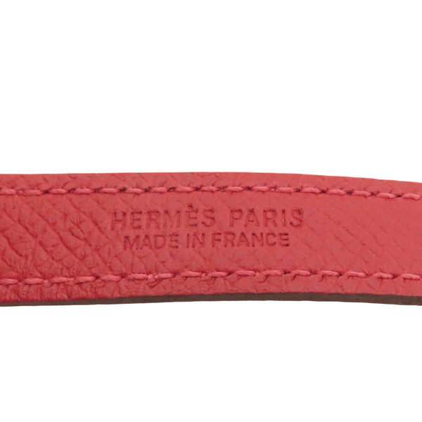 【二手名牌BRAND OFF】HERMES 愛馬仕 紅色 牛皮 手環 □P刻 product thumbnail 6