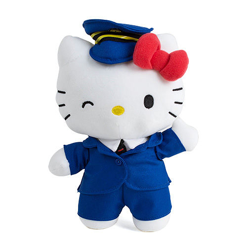 【震撼精品百貨】Hello Kitty 凱蒂貓~HELLO KITTY*台鐵太魯閣號-8吋站長絨毛娃娃