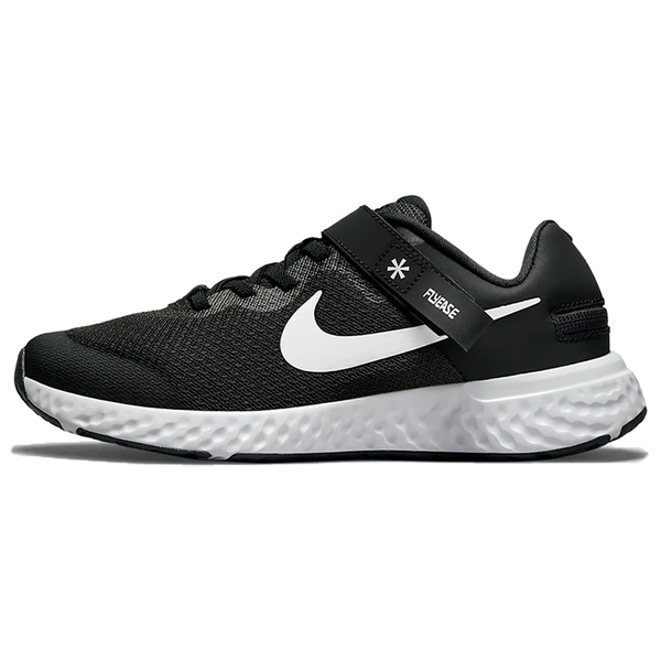 Nike 大童 女鞋 慢跑鞋 Revolution 6 FlyEase GS 4E超寬楦 黑【運動世界】DO5065-003 product thumbnail 2