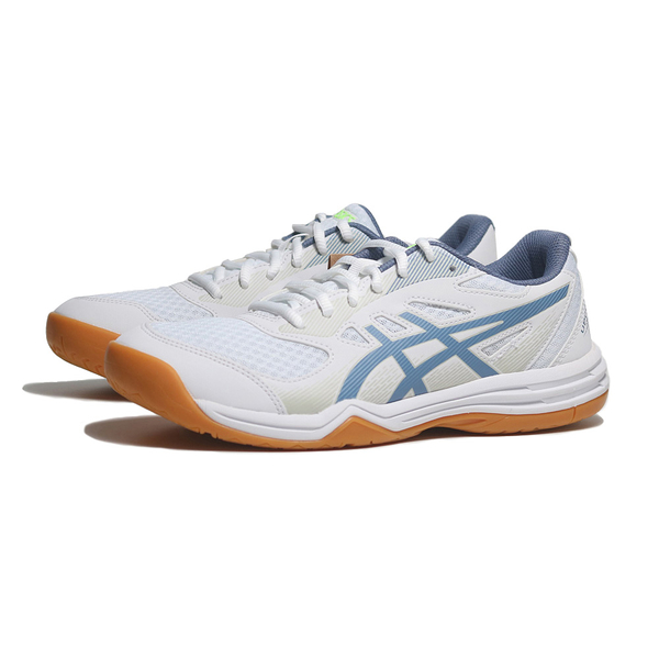 ASICS 排球鞋 UPCOURT 5 白藍 膠底 室內 羽排鞋 男 1071A086104