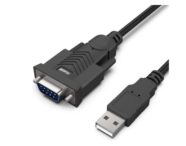 USB轉串口適配器 BENFEI USB轉RS-232公頭（9針）DB9串口線，Prolific晶片組 Windows 10/8.1/8/7 1.8M