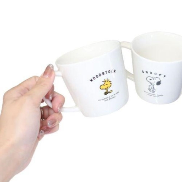 小禮堂 Snoopy 馬克杯2入組 280ml (大頭款) 4964412-623508 product thumbnail 2