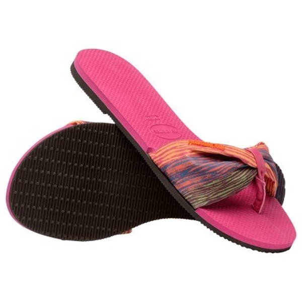 havaianas 哈瓦士 巴西人字拖 女款 You St Tropez flats 桃紅底線條紋帶 夾腳拖【南風百貨】 product thumbnail 3