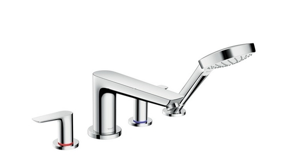 【麗室衛浴】德國 Hansgrohe 71748 鉻色四件式浴缸龍頭含軸心