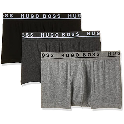Hugo Boss 男合身四角內褲3件裝(黑色/灰色)