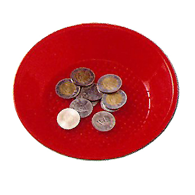 18cm 紅色塑膠小費盤/零錢盤/找錢盤 JC-25