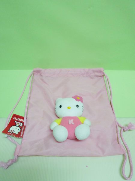 【震撼精品百貨】Hello Kitty 凱蒂貓~KITTY玩偶束口袋後背包 product thumbnail 2