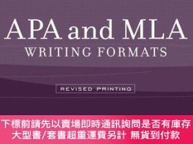 二手書博民逛書店APA罕見and MLA Writing Formats (Revised Printing)-APA和MLA書寫