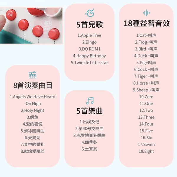 五面音樂盒 多功能手敲琴 六面鼓盒 遊戲盒 拍拍鼓 智慧盒 益智小天地 0533 互動學習盒 product thumbnail 6