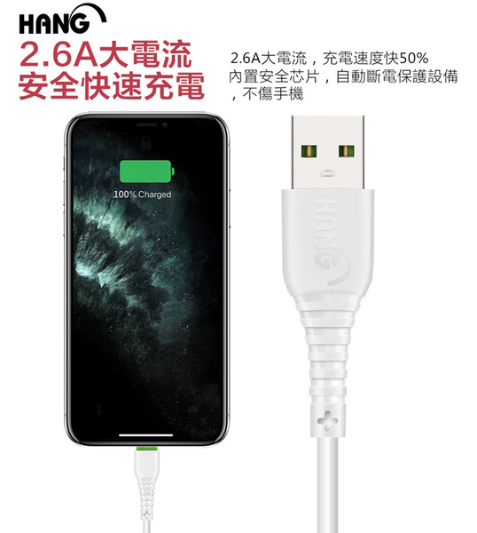 TOPCOM Type-C(PD)+USB雙孔快充充電器+2.6A TYPE-C 快速充電傳輸線R6-白100cm product thumbnail 7