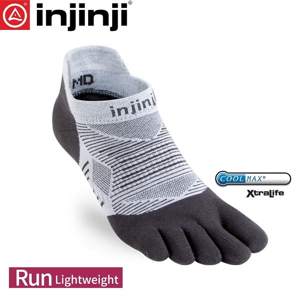 【injinji 美國 run 輕量吸排五趾隱形襪《灰》】0393/五指襪/專業排汗襪/登山健行襪/休閒襪