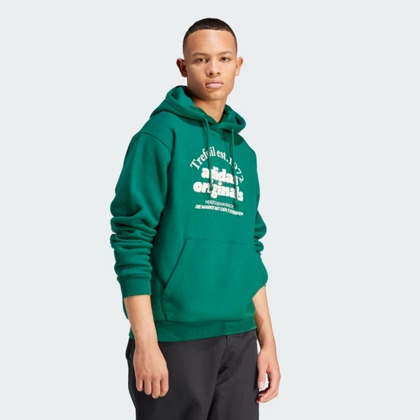 adidas GRF HOODIE 上衣 男 長袖 帽T 運動 亞規 綠 IS1412