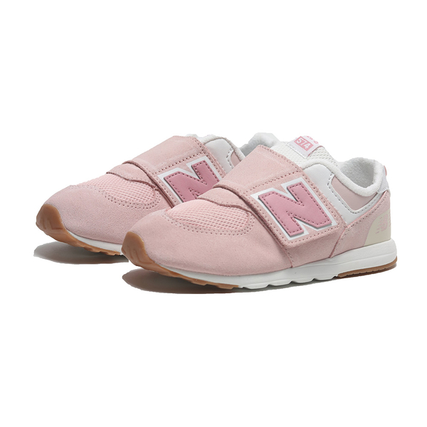 NEW BALANCE 童鞋 NB 574 粉白 麂皮 黏帶 小童 NW574CH1