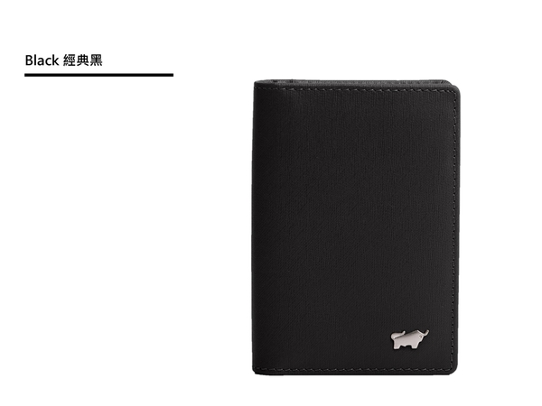 【全新品公司貨】BRAUN BUFFEL 防刮真皮30張名片夾 黑/藍【寧寧小舖/台中30年老店】BF306-402-1 product thumbnail 3