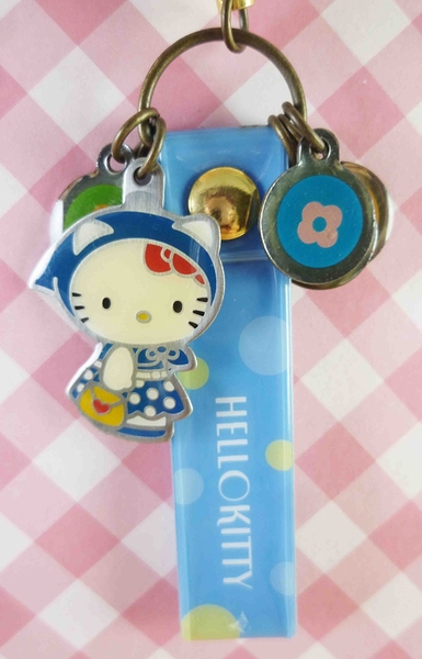 【震撼精品百貨】Hello Kitty 凱蒂貓~限定版手機提帶-藍頭巾