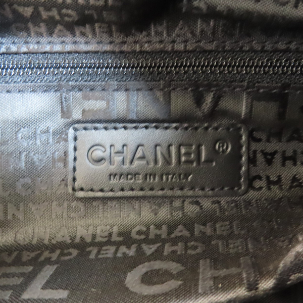 【二手名牌BRAND OFF】CHANEL 香奈兒 黑色 帆布 Chocolate Bar 波士頓包 銀扣 product thumbnail 6