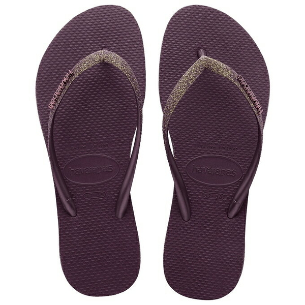 havaianas 哈瓦士 巴西人字拖 女款 Slim sparkle II 金蔥葡萄紫 涼鞋 拖鞋 夾腳拖【南風百貨】