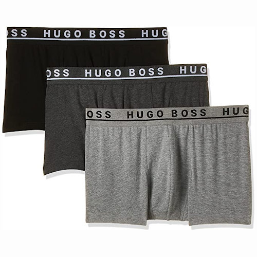 Hugo Boss 男合身四角內褲3件裝(灰色/炭灰色/黑色)