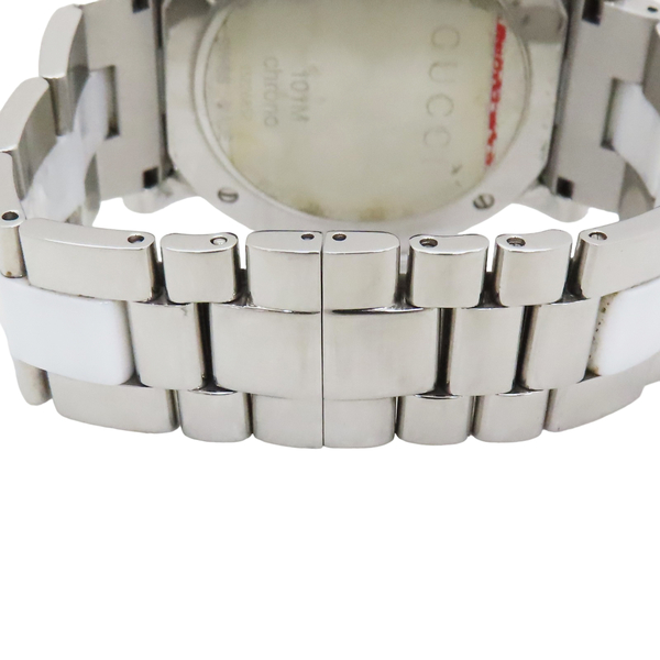 【二手名牌BRAND OFF】GUCCI 古馳 G-Chrono 白色陶瓷 不鏽鋼 石英腕錶 YA101345 product thumbnail 6