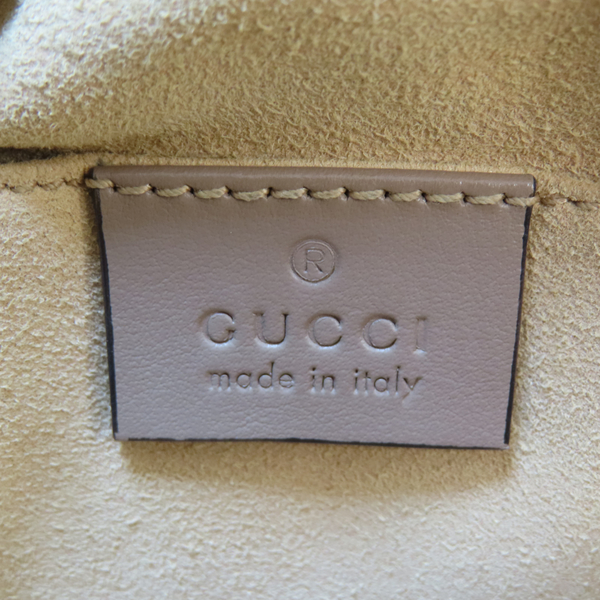 【二手名牌BRAND OFF】GUCCI 古馳 粉藕色 牛皮 GG Marmont 單肩包 447632 product thumbnail 6