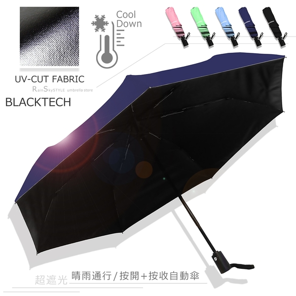 【買一送一】40吋自動黑膠傘-遮光/遮雨_折疊傘 / 抗UV傘遮陽傘洋傘-自動傘-晴雨傘+2 product thumbnail 3