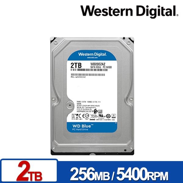 WD 藍標 2TB 3.5吋 SATA硬碟 WD20EZAZ product thumbnail 2