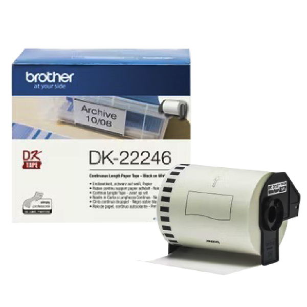 Brother DK-22246 連續標籤帶 103mm 白底黑字 耐久型紙質 product thumbnail 2