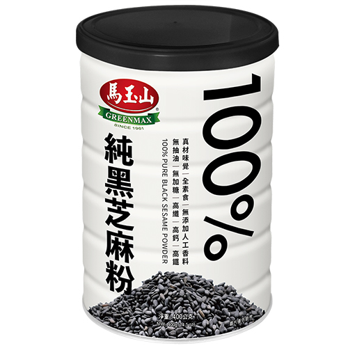 馬玉山100%罐裝(黑芝麻/黃金亞麻籽粉)400G【愛買】 product thumbnail 2