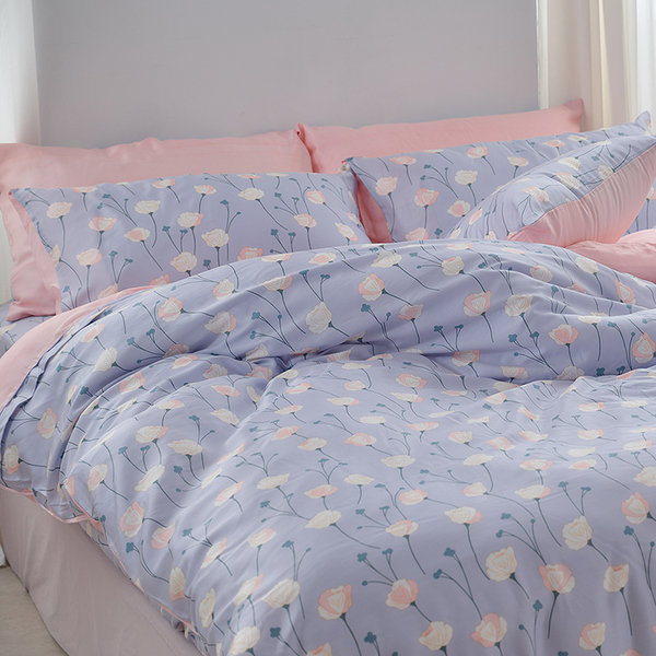 戀家小舖【花舞紛飛】 雙人加大床包含二件枕套 40支天絲 台灣製