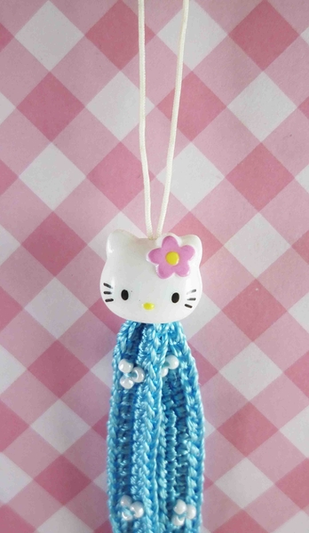 【震撼精品百貨】Hello Kitty 凱蒂貓~KITTY手機提帶-針織藍