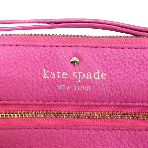 【二手名牌BRAND OFF】KATE SPADE 凱特絲蓓 桃紅色 皮革 手拿包 product thumbnail 8