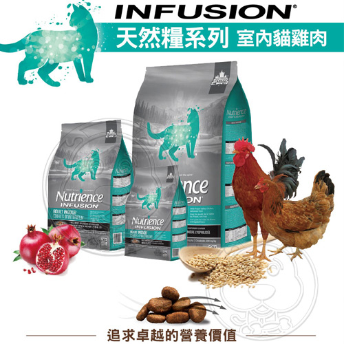 【培菓幸福寵物專營店】紐崔斯 INFUSION天然室內貓雞肉配方貓糧-5kg product thumbnail 2