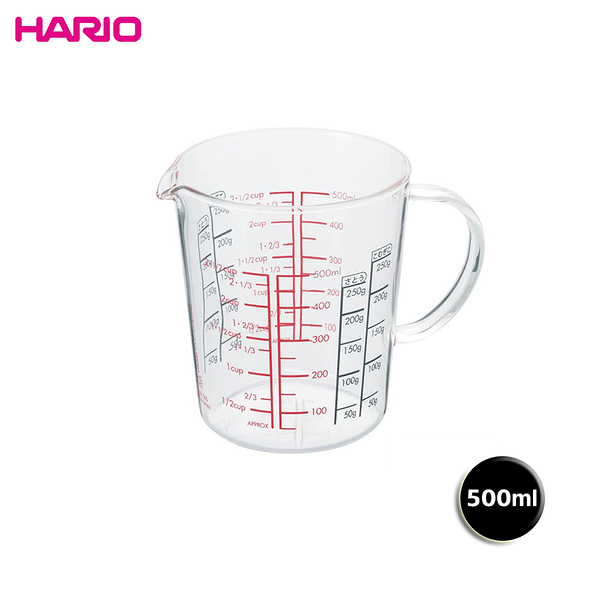 【HARIO】耐熱手把量杯 500ml 耐熱玻璃 玻璃量杯 烘焙用具 烹飪