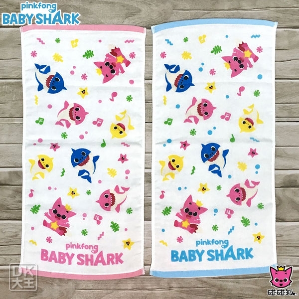 碰碰狐 BABY SHARK 鯊魚寶寶紗布童巾 兒童毛巾【DK大王】