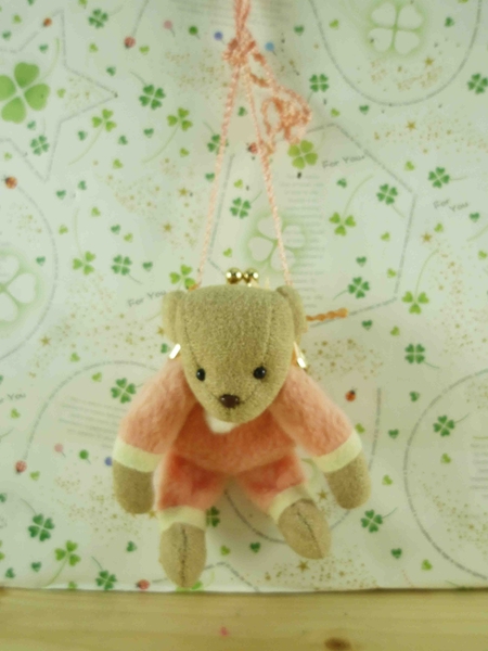 【震撼精品百貨】泰迪熊_Teddy Bear~絨毛零錢包-粉色