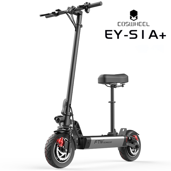 JOYOR EY-S1A+ 48V鋰電 定速 搭配 500W 10吋大輪 碟煞電動滑板車 坐墊板