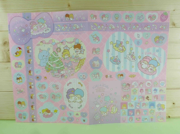 【震撼精品百貨】Little Twin Stars KiKi&LaLa 雙子星小天使~貼紙~粉紫色