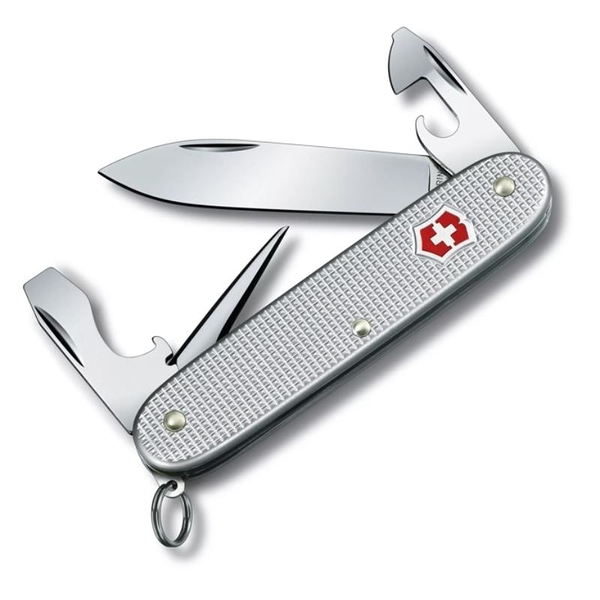 【Victorinox 瑞士維氏】瑞士刀PIONEER ALOX 93mm 8用刀-銀(0.8201.26)