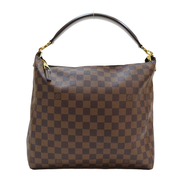 【二手名牌BRAND OFF】LOUIS VUITTON LV 路易威登 棕色 棋盤格 PVC塗層帆布 Portobello PM 手提包 N41184