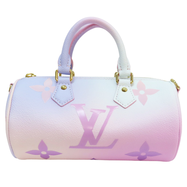 【二手名牌BRAND OFF】LOUIS VUITTON LV 路易威登 紫粉色 塗層帆布 Papillon BB 單肩包 金扣 M46078 product thumbnail 2