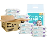 Hoppi純水嬰兒濕紙巾(經濟包)80抽x12包-箱購(隨機出貨)-箱購