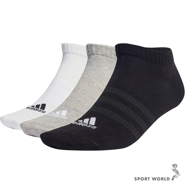 Adidas 襪子 短襪 3入組 白/黑/黑白灰【運動世界】HT3469/IC1336/IC1337 product thumbnail 5