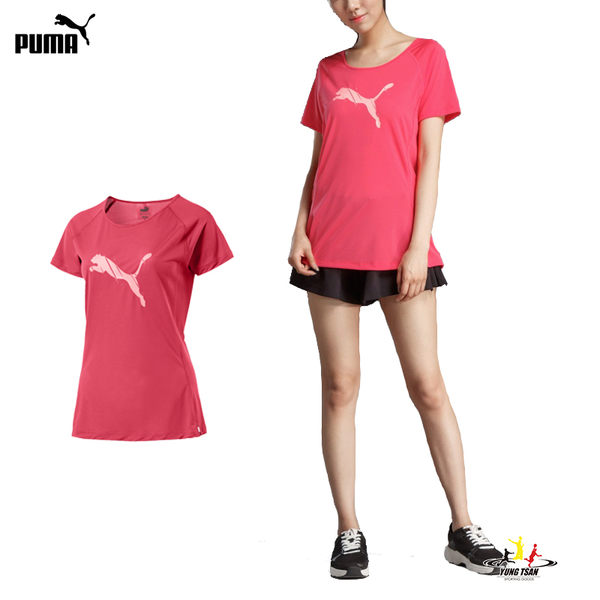 Puma Core-Run 女 粉色 短袖 上衣 慢跑衣 訓練系列 短袖T恤 透氣 排汗 休閒 運動 瑜珈 51646704