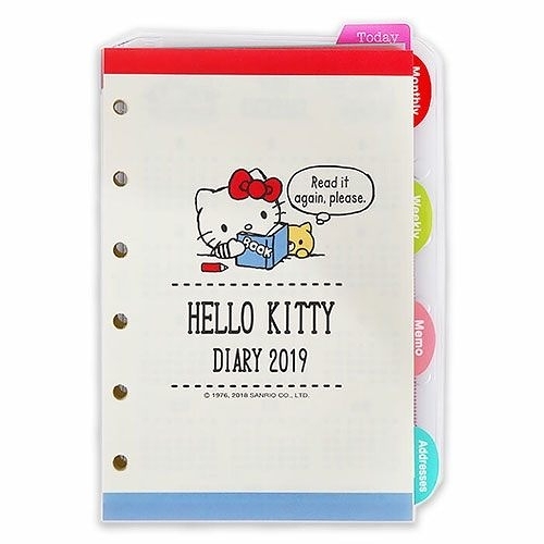 【震撼精品百貨】2019年曆~ Sanrio HELLO KITTY 2019活頁年曆手冊內頁#33423