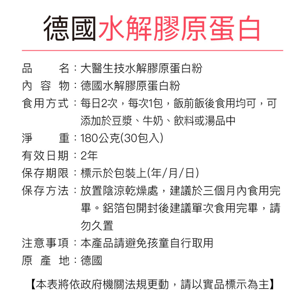 【輸G0295滿額95折】大醫生技 德國水解膠原蛋白粉30包【2+1囤貨組】GELITA雙專利配方 product thumbnail 10