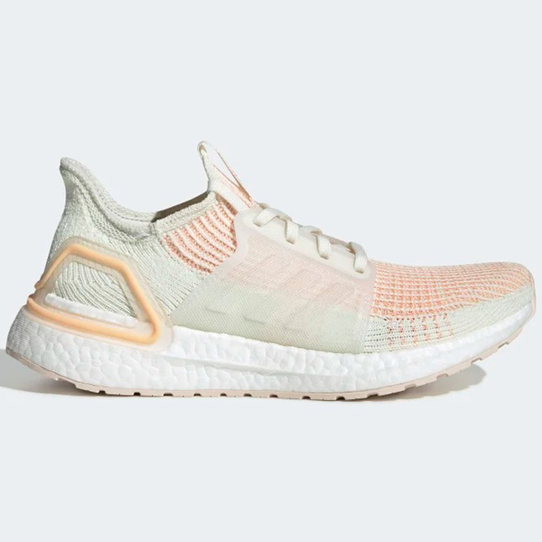 Adidas ULTRABOOST 19 女鞋 慢跑 襪套 避震 針織 透氣 輕量 白 橘【運動世界】 F34073