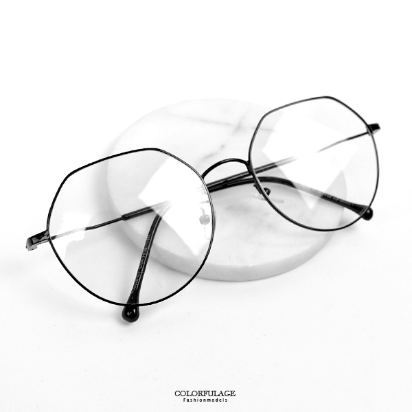 鏡框 簡單金屬不規則平光眼鏡 NY473