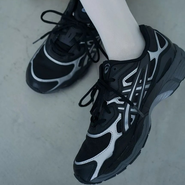 ASICS 慢跑鞋 GEL-NYC 黑銀 復古 運動鞋 男 1203A280002