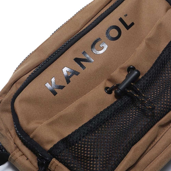 KANGOL 中型 黑 卡其 側背包 附贈小零錢包 斜背包 外出包 61551703- product thumbnail 9